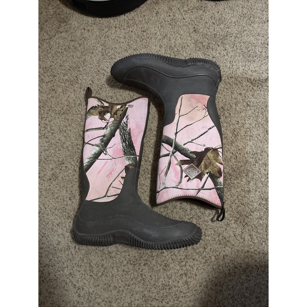 Muck Boots Women's 11 Pink Waterproof Boots Hunting Fishing Pink Camo Neoprene